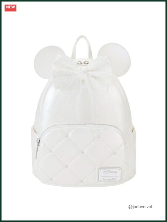 Loungefly Disney Minnie Mouse Iridescent Wedding Mini Backpack Faux Leather main image 6